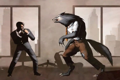奇葩格斗游戏《经理大战狼人》宣传片[视频][图]图片1