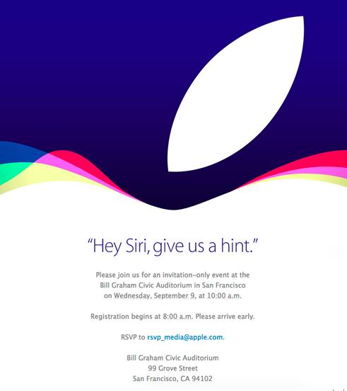 新iPhone真要来了！苹果发9月9号邀请函[多图]图片1