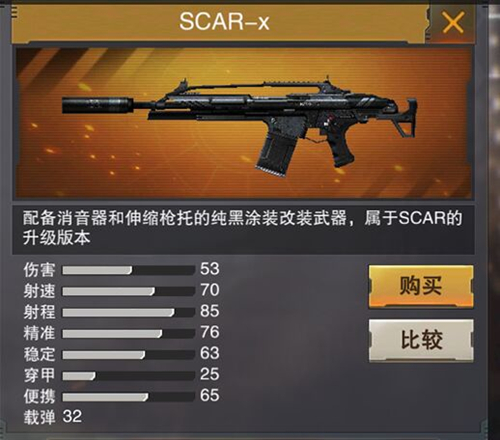 《枪战英雄》平民竞技神器：黑夜杀手SCAR-x武器[多图]图片1